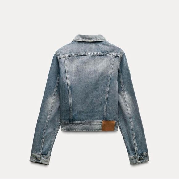 ZARA ZW COLLECTION WASHED DENIM JACKET - Picture 3 of 7